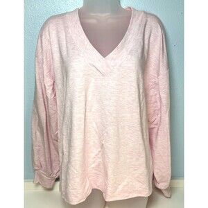 Travis Mathews Small Super Soft V-neck Pullover womens Weekend Pink Golf Casual